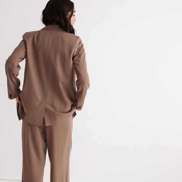 New MADEWELL Drapeweave Caldwell Double-Breasted Blazer in Castle Rock - Picture 4 of 5